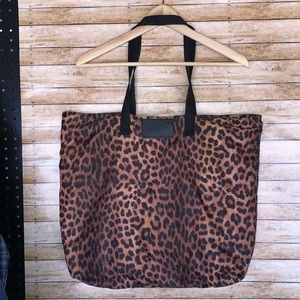 Chico’s shopping tote leopard print snap bag